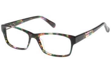 Image of Exces 3135 Single Vision Prescription Eyeglasses, Brown/Green/Lilac Mottle Frame, EX3135532SV