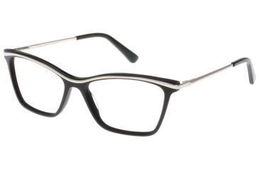 Image of Exces 3138 Progressive Prescription Eyeglasses, Black/Silver Frame, EX3138101PR
