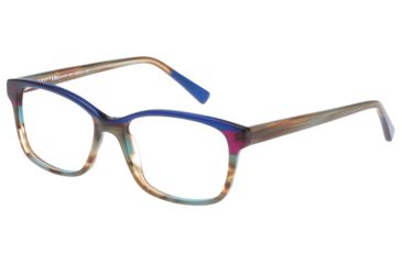 Image of Exces 3147 Eyeglasses, Women's, Navy-Brown-Grey, 53-16-142, EX3147101