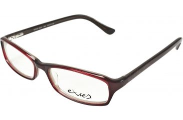 Image of Exces Eyeglass Frames 3044, Burgundy Frame w/Non-Rx Lenses