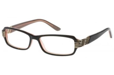 Image of Exces Princess 116 Eyeglasses - Black-Pink-Gold Frame w/ Clear Lenses,Size 53-15-135 P116-599