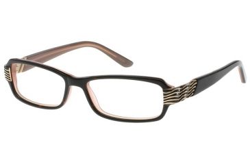 Image of Exces Princess 116 Eyeglasses - Black-Pink-Gold Frame w/ Clear Lenses,Size 53-15-135 P116-599