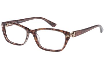 Image of Exces Princess 128 Single Vision Prescription Eyeglasses, Brown Leopard Frame, EXP128629SV