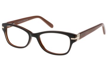 Image of Exces Princess 133 Single Vision Prescription Eyeglasses, Brown/Cognac/Gold Frame, EXP131102SV