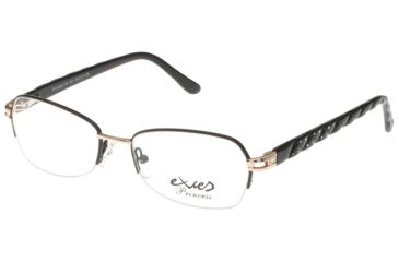 Image of Exces Princess 134 Single Vision Prescription Eyeglasses, Black/Gold Frame, EXP134201SV
