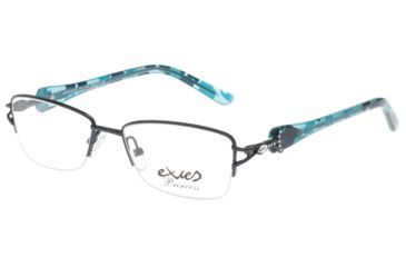 Image of Exces Princess 144 Bifocal Prescription Eyeglasses, Blue/Aqua/Crystal Frame, EXP144405BI