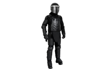 Image of ExecDefense USA TURBO-X Riot Suit, Black &amp; Dark Navy Blue, Universal Size, TURBO-X