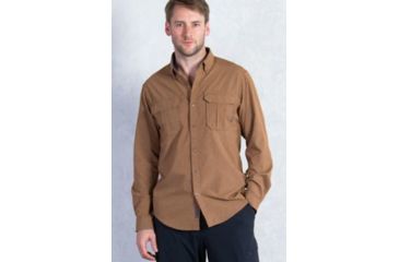 Image of ExOfficio Air Space Long Sleeve Shirt - Mens, Toffee, Large 10012486-8672-L