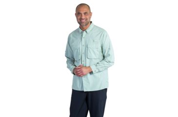 Image of ExOfficio Air Strip Long Sleeve - Men's, Bonsai, Large, 1001-2035-Bonsai-L