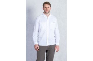 Image of ExOfficio Air Strip Long Sleeve Shirt - Men's, White, 2XL, 10012035-1000-2XL