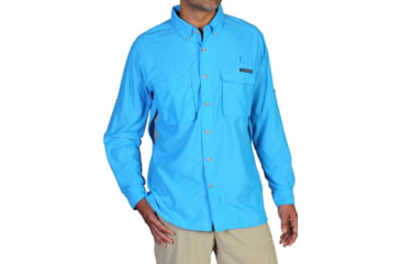 Image of ExOfficio Air Strip Long Sleeve Shirt - Men's, Malibu, Large, 10012035-5421-L