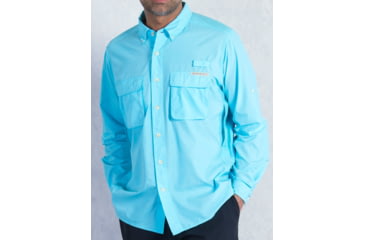 Image of ExOfficio Air Strip Long Sleeve Shirt - Men's, Tropez, Small, 10012035-5311-S