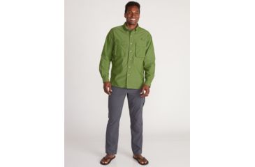 Image of ExOfficio Air Strip Long Sleeve Shirt - Mens, Alpine Green, Large, 10012035-6005-L