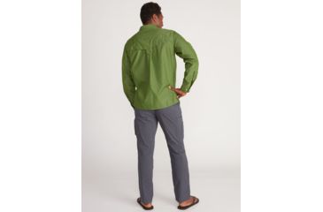 Image of ExOfficio Air Strip Long Sleeve Shirt - Men's, Alpine Green, Large, 1001-2035-6005-L