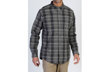 Image of ExOfficio Arabica Plaid Long Sleeve Shirt - Men's -Black-X-Large