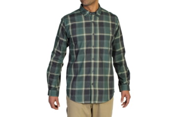 Image of Arabica Plaid Long Sleeve Shirt - Mens -Petrol-Medium
