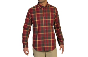 Image of Arabica Plaid Long Sleeve Shirt - Mens -Tango-Medium