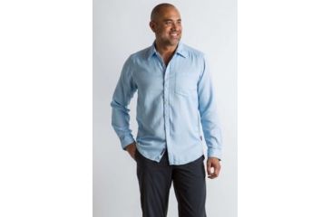 Image of ExOfficio BA Corfu Long Sleeve Shirt Men's, Silverlake, S 11012915-5280_S