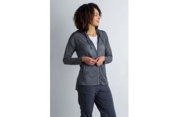 Image of ExOfficio BA Modena Hoody Women's, Black Heather, XS 21113080-9964_XS
