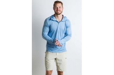 Image of ExOfficio BA Sol Cool Hoody Men's, Silverlake, M 11113125-5280_M