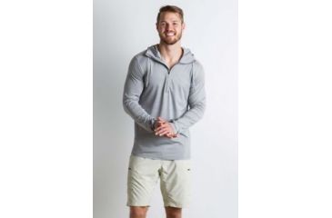 Image of ExOfficio BA Sol Cool Hoody Men's, Cement, 2XL 11113125-9430_2XL