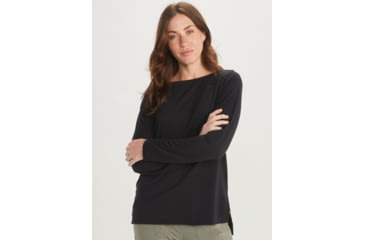 Image of ExOfficio BA Wanderlux Crew LS - Womens, Black, Extra Small, E12445-9999-XS