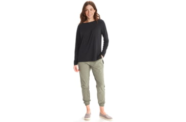 Image of ExOfficio BA Wanderlux Crew LS - Womens, Black, Extra Small, E12445-9999-XS