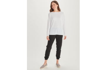 Image of ExOfficio BA Wanderlux Long Sleeve Crew - Womens, White, M, E12445-1000-White-M