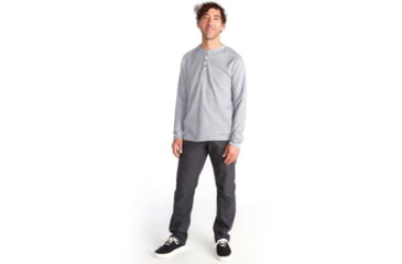 Image of ExOfficio BugsAway Coledale Henley Long Sleeve - Mens, Dark Steel, Extra Large, 1111-8094-9361-XL