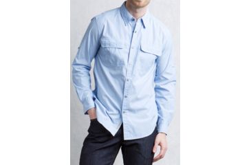 Image of ExOfficio Bugsaway Halo Long Sleeve Shirt - Men's-Chambray-X-Large