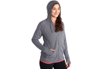 Image of ExOfficio BugsAway Lumen Full Zip Hoody - Womens, Steel Onyx, Small, 2111-9716-9352-S