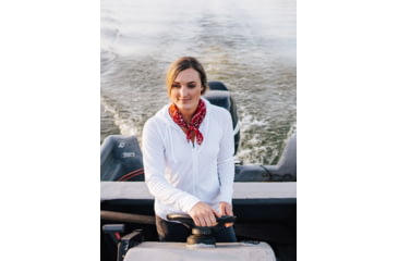 Image of ExOfficio BugsAway Lumen Full Zip Hoody - Womens, White, Extra Large, 2111-9716-1000-XL