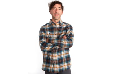Image of ExOfficio BugsAway Redding Midweight Flannel Long Sleeve - Mens, Black, Small, 1101-3352-9999-S