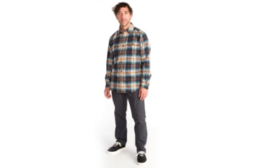 Image of ExOfficio BugsAway Redding Midweight Flannel Long Sleeve - Mens, Black, Small, 1101-3352-9999-S