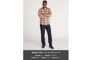 Image of ExOfficio BugsAway Redding Midweight Flannel Long Sleeve - Mens, Gold Flame, Small, 1101-3352-2304-S