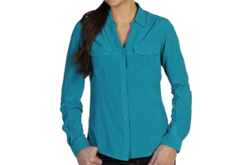 Image of ExOfficio Camina Trek'r Shirt - Women's-Aquatic-Small