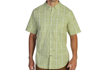 Image of ExOfficio Contour'd Plaid Short Sleeve Shirt - Men's -Pistachio-XX-Large