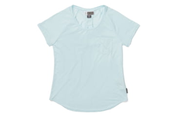 Image of ExOfficio Demo, BA Caddis Short Sleeve Shirt - Womens, Corydalis Blue Heather, Medium, 2111-3370-CRDALSBLHTHR-M-DM