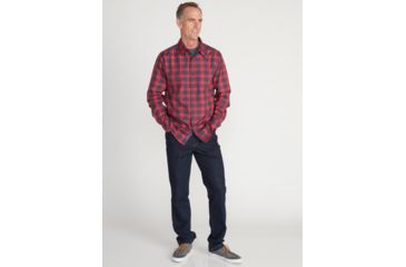 Image of ExOfficio Demo, BA Covas Long Sleeve Shirt - Men's, Scarlet Sage, Medium, 1101-3261-SCRLTSAGE-M-DM
