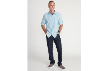 Image of ExOfficio Demo, BA Gallatin Long Sleeve Shirt - Men's, Aleutian, Medium, 1101-3316-Aleut-M-DM