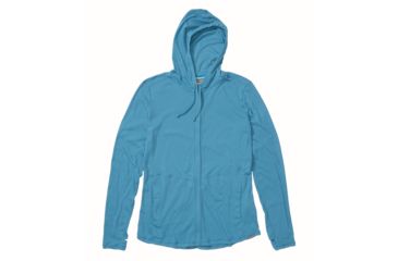 Image of ExOfficio Demo, BA Lumen Full Zip Hoody - Women's, Atlantic, Medium, 2111-3285-ATLTIC-M-DM