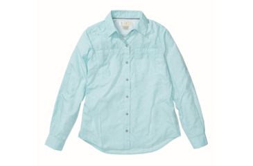 Image of ExOfficio Demo, BA Palotina Long Sleeve Shirt - Women's, Corydalis Blue Rain, Medium, 2101-3368-CRDALSBLRain-M-DM