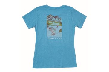 Image of ExOfficio Demo, Escape Tee Short Sleeve Shirt - Women's, Atlantic Heather, Medium, 2012-3363-ATLTICHTHR-M-DM