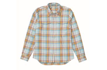 Image of ExOfficio Demo, Madison Midwght Flannel Long Sleeve - Women's, Corydalis Blue, Medium, 2001-3358-CRDALSBL-M-DM