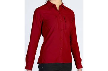 Image of ExOfficio Dryflylite Long Sleeve Shirt - Women's-Tango-Small