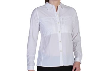 Image of ExOfficio Dryflylite Long Sleeve Shirt - Women's-White-X-Small