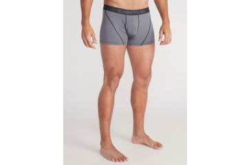 Image of ExOfficio Give-N-Go 2.0 3in Sport Boxer Brief - Mens, Steel Onyx/Black, 2XL, 12413447-9182-2XL