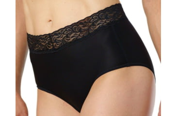 Image of ExOfficio Give-N-Go Lacy Full Cut Brief - Women's-Black-X-Small