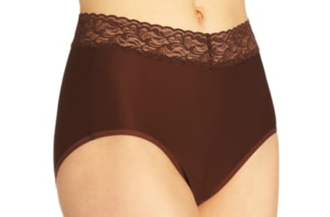 Image of ExOfficio Give-N-Go Lacy Full Cut Brief - Women's-Chocolate-X-Small