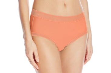 Image of ExOfficio Give-N-Go Lacy Full Cut Brief - Women's-Hot Coral-X-Small